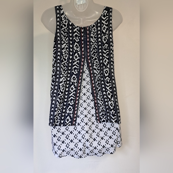 Women's Blouse Shirt Top Tank Sleeveless Krista Lee Print Embroidery Boho Rayon - Picture 7 of 13